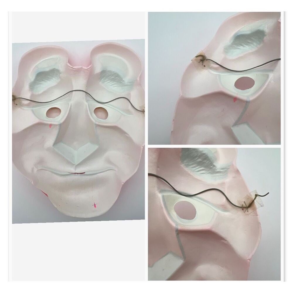 Vtg 1972 Pink Panther Child’s Halloween Costume Mask United Artists Flaws Stains - Picture 5 of 16